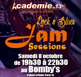 Jam session « Rock Blues », Samedi 8 octobre 2022