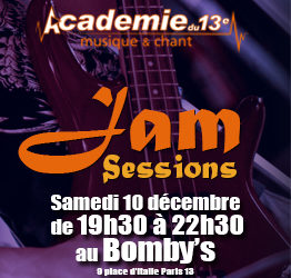 Jam Session, shuffle style, samedi 10 décembre !