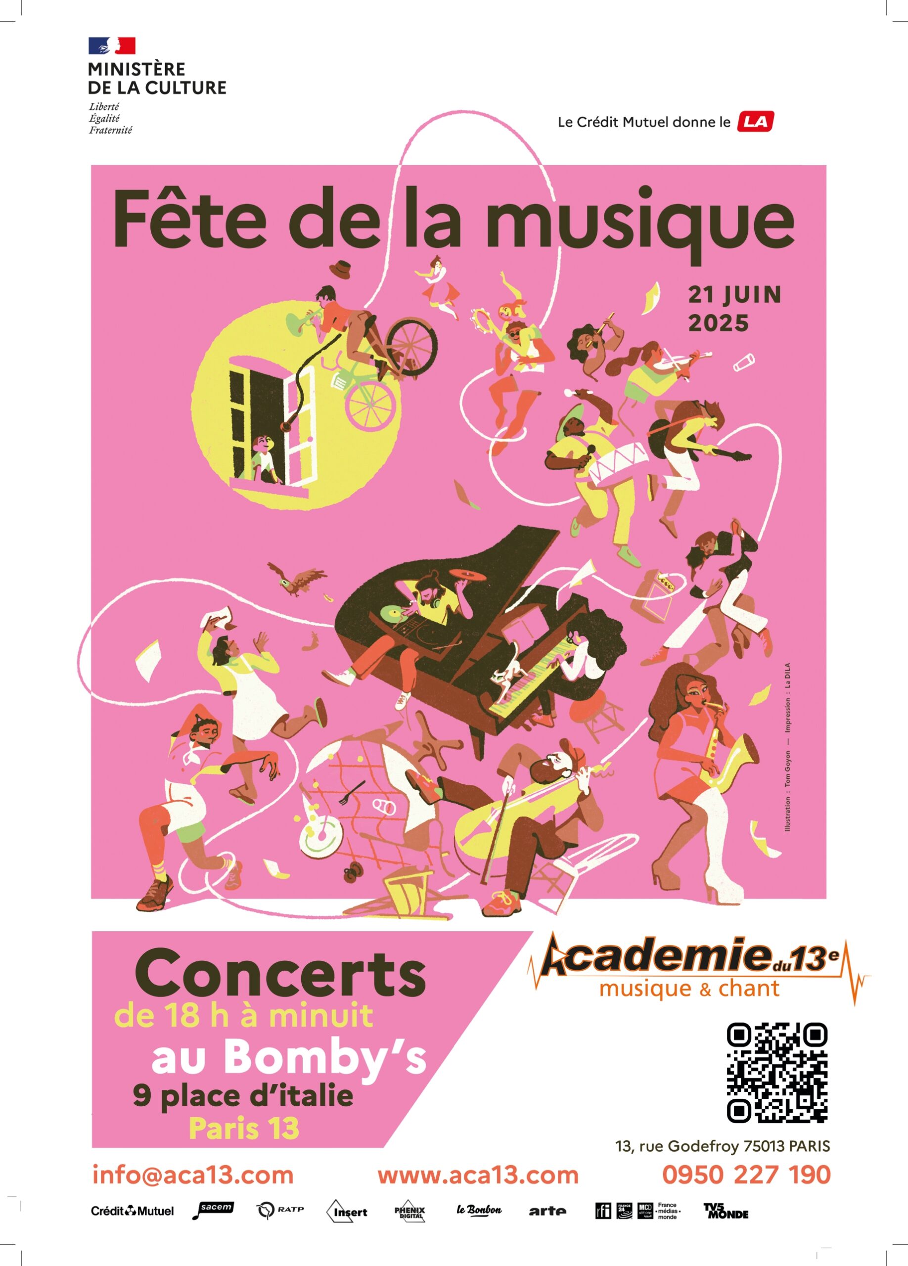 Concert des élèves de la Fête de la musique 2025 au Bomby's de 18H à minuit